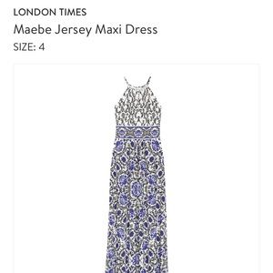 NWT London Times Maebe Jersey Maxi Dress